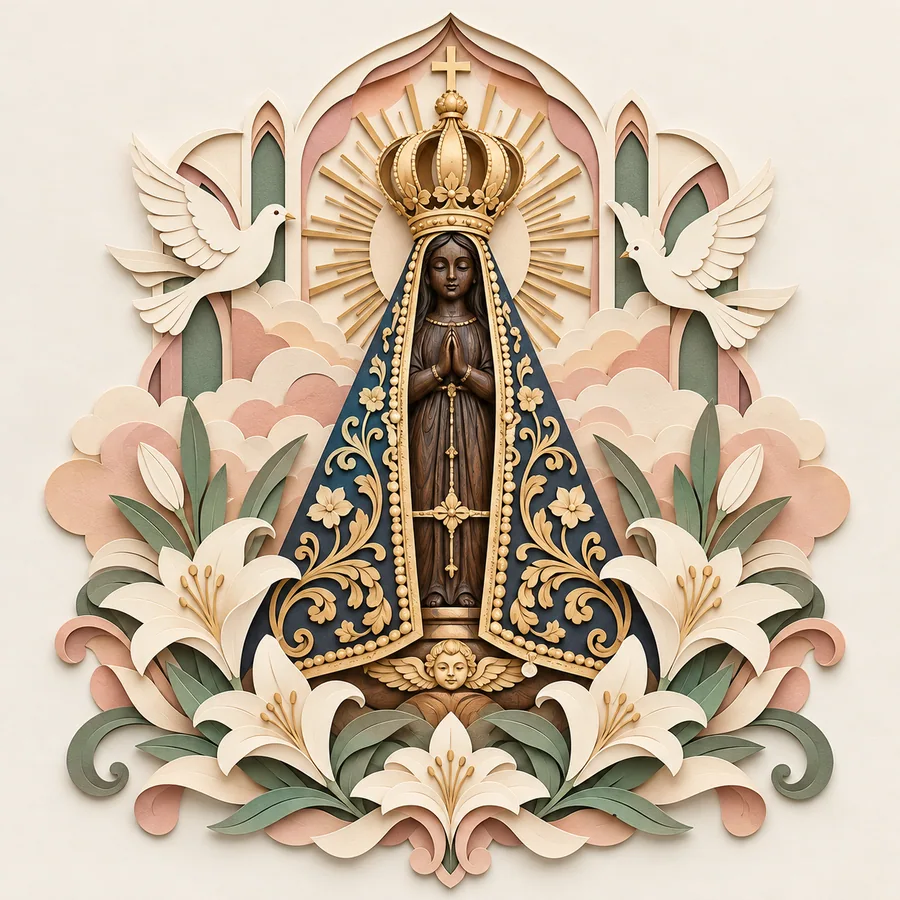 Estampa de Nossa Senhora Aparecida — amostra 01 de 50