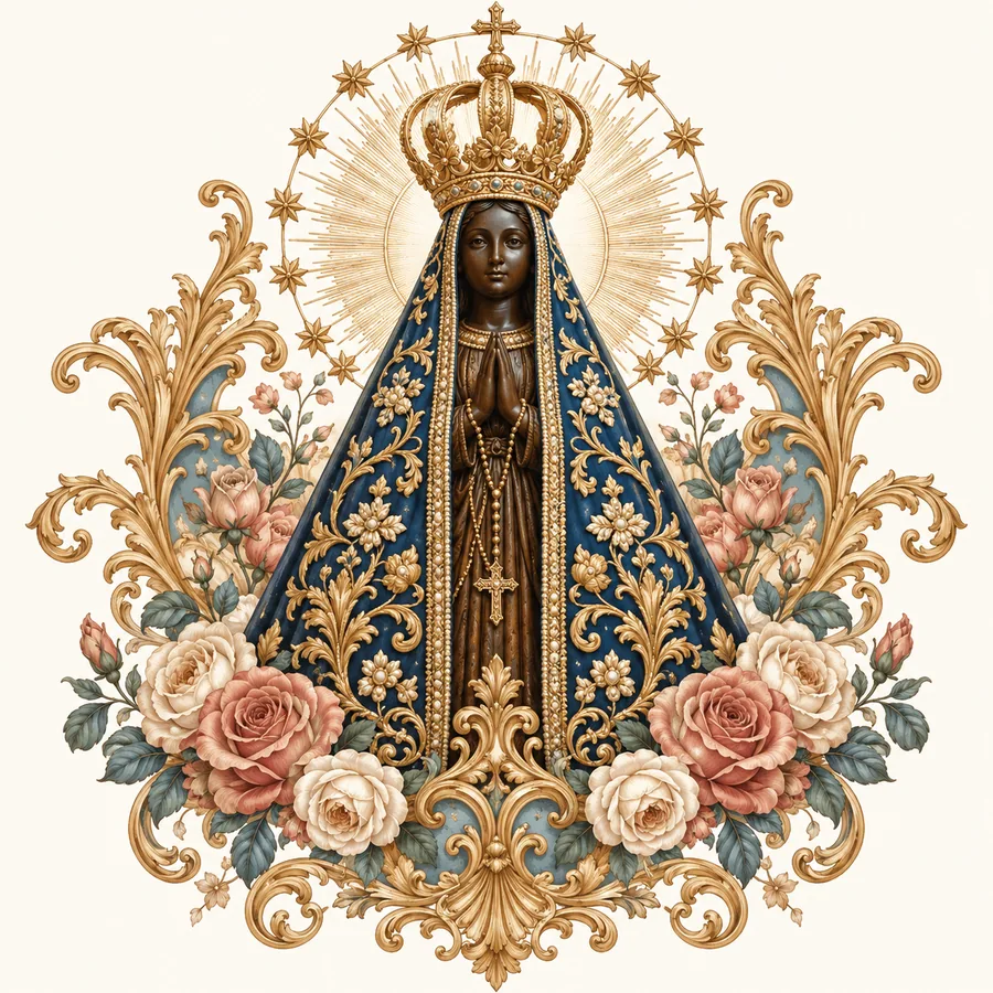 Estampa de Nossa Senhora Aparecida — amostra destaque 35
