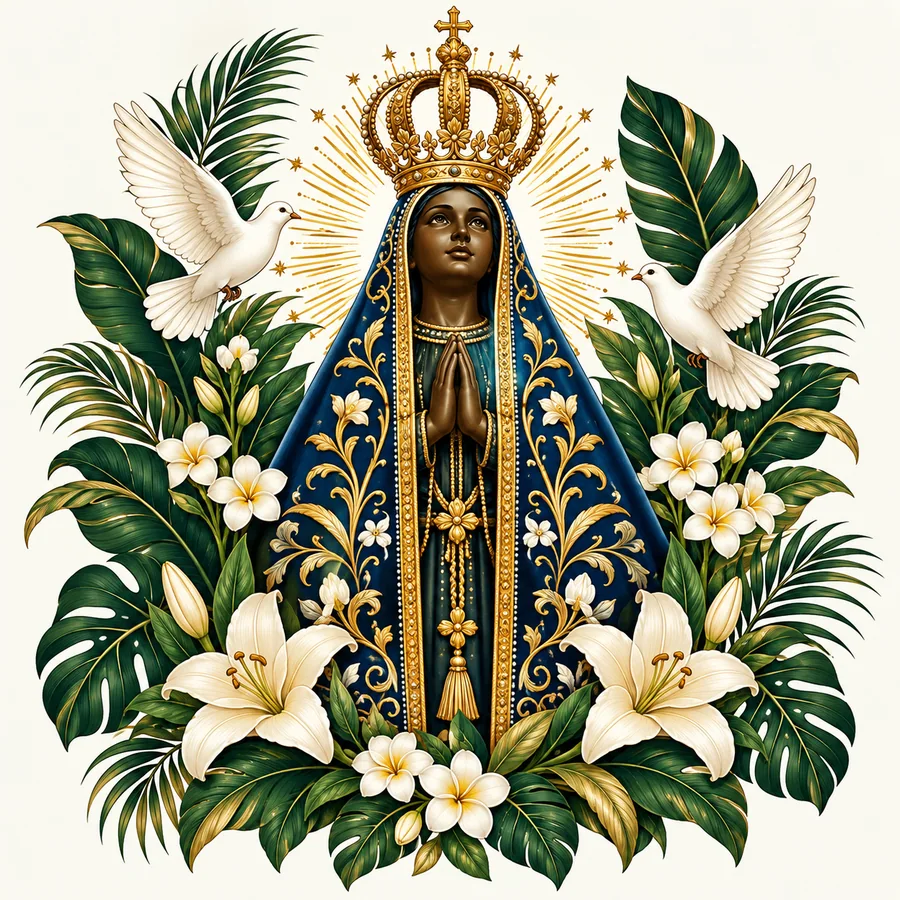 Estampa de Nossa Senhora Aparecida — amostra 40 de 50