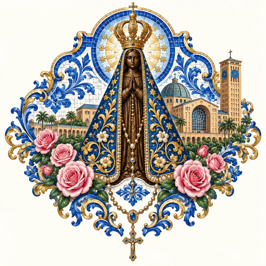 Estampa de Nossa Senhora Aparecida — amostra 46 de 50